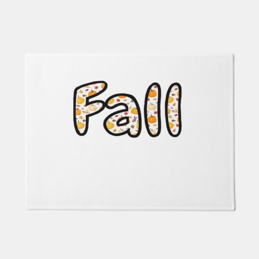 Herfst met pompoen Achtergrond Herfstseizoen Print Deurmat (Voorkant)