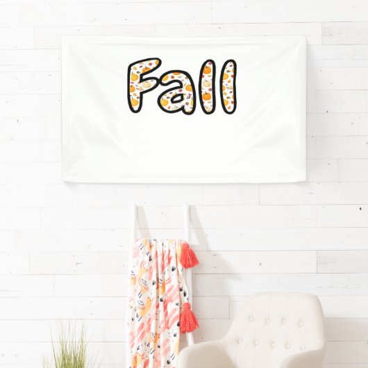 Herfst met pompoen Achtergrond Herfstseizoen Print Spandoek (Insitu)