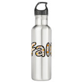 Herfst met pompoen Achtergrond Herfstseizoen Print Waterfles (Voorkant)