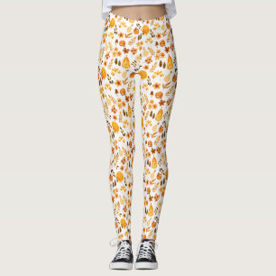 Herfst met pompoenen, bladeren: herfstelegantie leggings