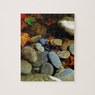 Herfst met Rocks in bergkreek Legpuzzel