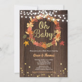 Herfst met Thanksgiving baby shower reusachtig hou Kaart (Voorkant)