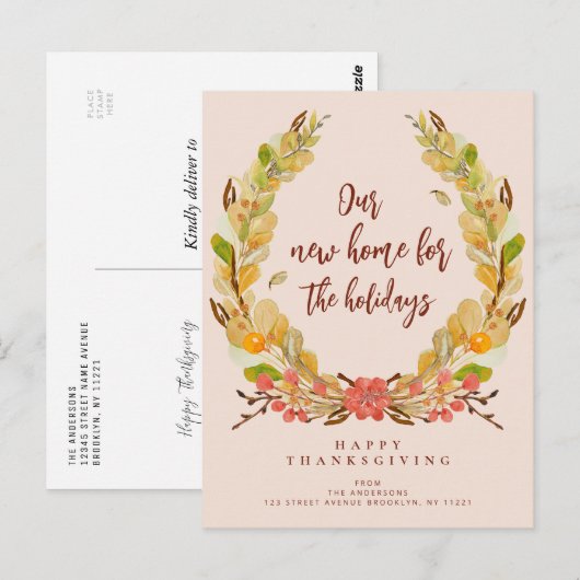 herfst met vakantie bewegend briefkaart (Voorkant / Achterkant)