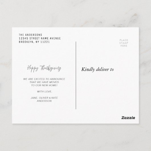 herfst met vakantie bewegend briefkaart (Achterkant)