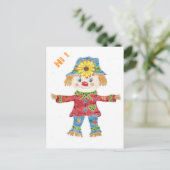 Herfst met witte kind briefkaart (Staand voorkant)