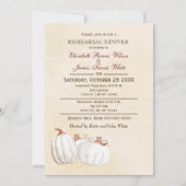 herfst met witte pompoenen - uitnodiging voor het  (Voorkant)