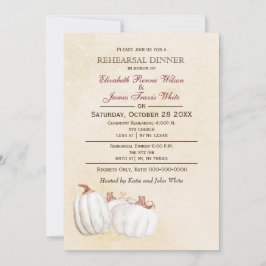 herfst met witte pompoenen - uitnodiging voor het 