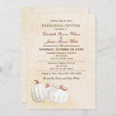 herfst met witte pompoenen - uitnodiging voor het  (Voorkant / Achterkant)