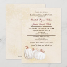 herfst met witte pompoenen - uitnodiging voor het 