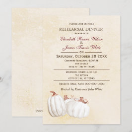 herfst met witte pompoenen - uitnodiging voor het 