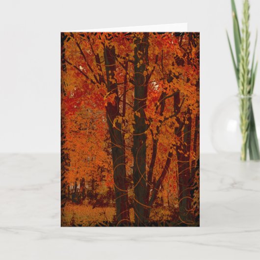 Herfst middag Wenskaart. Kaart (Voorkant)