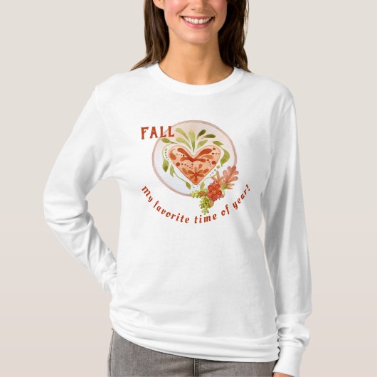 Herfst - Mijn favoriete tijd van het jaar - Floral T-shirt (Voorkant)