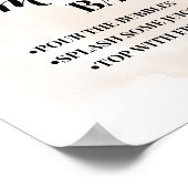 Herfst Mimosa Bar Bruidsmeisje Uitnodiging Teken Poster (Hoek)