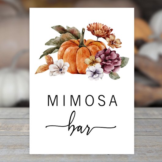 Herfst Mimosa Bar Poster