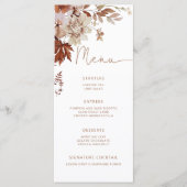 Herfst minimal elegante bruiloft menu (Voorkant)