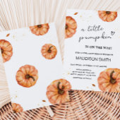 Herfst minimalistisch pompoen Baby shower Kaart