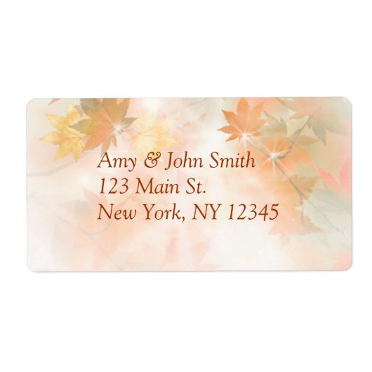 Herfst mist retour adreslabels autm3 etiket (Voorkant)