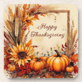 Herfst Mix frame Thanksgiving Bier Onderzetter (Voorkant)
