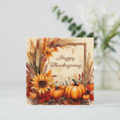 Herfst Mix frame Thanksgiving Feestdagenkaart (Staand voorkant)
