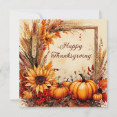 Herfst Mix frame Thanksgiving Feestdagenkaart (Voorkant)