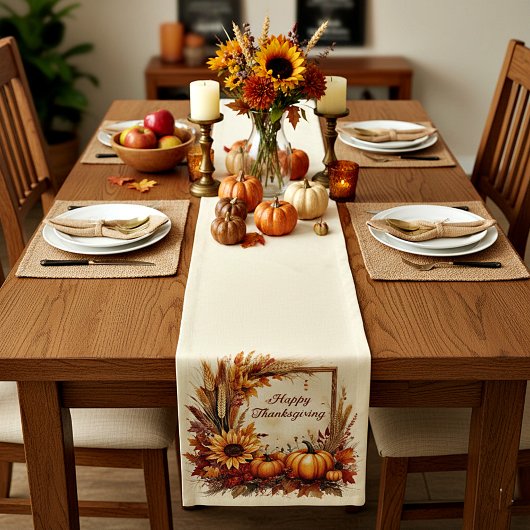 Herfst Mix frame Thanksgiving Korte Tafelloper