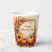 Herfst Mix frame Thanksgiving Papieren Bekers (Voorkant)