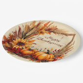 Herfst Mix frame Thanksgiving Papieren Bordje (Gekanteld)