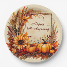 Herfst Mix frame Thanksgiving Papieren Bordje