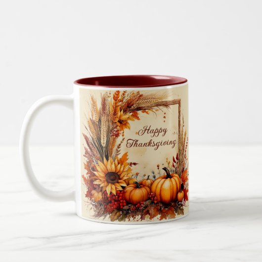 Herfst Mix frame Thanksgiving Tweekleurige Koffiemok (Links)