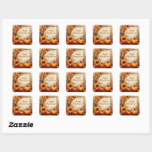 Herfst Mix frame Thanksgiving Vierkante Sticker (Vel)