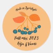 Herfst mix jam ronde sticker (Voorkant)