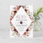 Herfst Mix Kleuren Bloemen Baby shower Kaart (Staand voorkant)