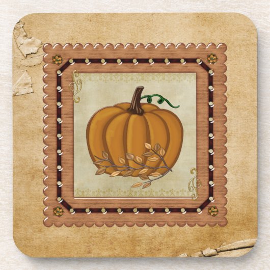 Herfst Mixed-Media 2 Bier Onderzetter (Voorkant)