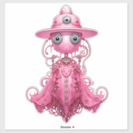 Herfst Mode Roze Steampunk Ghost Lady 32 Sticker