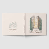 Herfst Modern Rustiek Elegant Arch Forest Quote Gastenboek (Volledig)