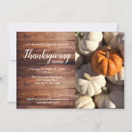 Herfst Modern Script Thanksgiving Diner Party Feestdagenkaart