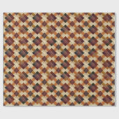 Herfst Moderne Argyle Patroon No12 Cadeaupapier (Vlak)