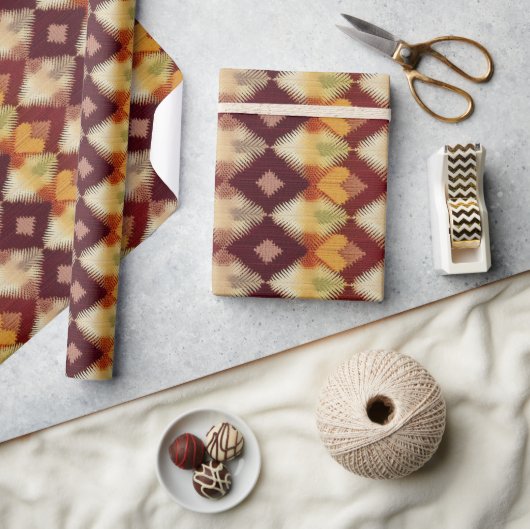 Herfst Moderne Argyle Patroon No6 Cadeaupapier (Crafts)