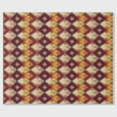 Herfst Moderne Argyle Patroon No6 Cadeaupapier (Vlak)