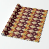 Herfst Moderne Argyle Patroon No6 Cadeaupapier (Uitgerold)