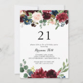 Herfst Moderne kalligrafie 21e verjaardag Kaart (Voorkant)