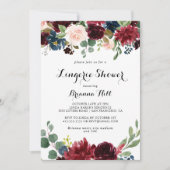 Herfst moderne kalligrafie bruids lingerie douche kaart (Voorkant)