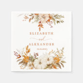 Herfst Moderne Rustieke Terracotta Huwelijk Servet (Voorkant)