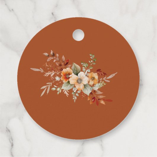 Herfst moderne terracotta bruiloft Bedankt Bedankjes Labels (Achterkant)