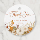 Herfst moderne terracotta bruiloft Bedankt Bedankjes Labels (Voorkant)