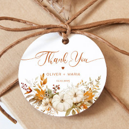 Herfst moderne terracotta bruiloft Bedankt Bedankjes Labels