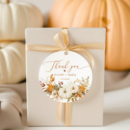 Herfst moderne terracotta bruiloft Bedankt Bedankjes Labels