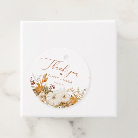 Herfst moderne terracotta bruiloft Bedankt Bedankjes Labels (In situ)