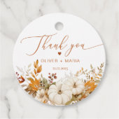 Herfst moderne terracotta bruiloft Bedankt Bedankjes Labels (Voorkant)