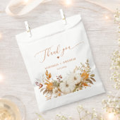 Herfst Moderne Terracotta bruiloft Dank u Bedankzakje (Geknipt)